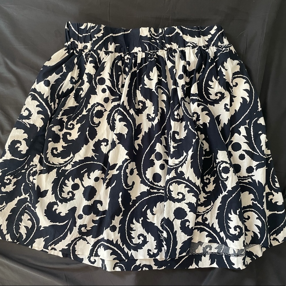 baroque print skirt with pockets